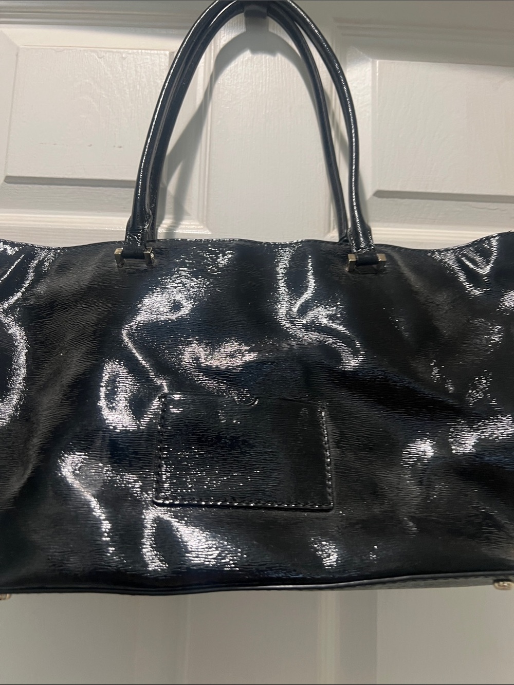 kate spade Black Patent Leather Tote with Top Handles - Picture 5 of 12